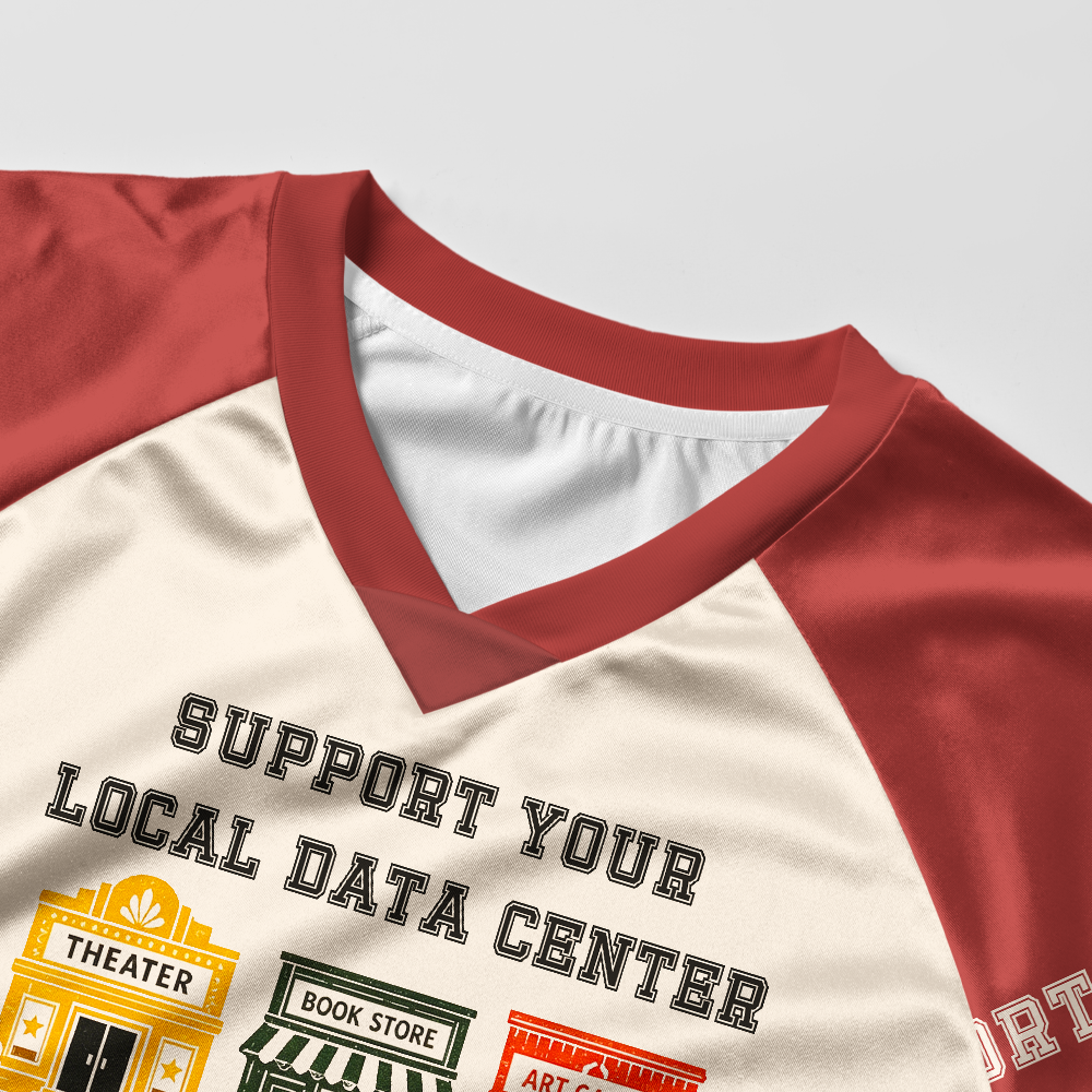 Pagewings Support Your Local Data Center Women's Cropped Jersey