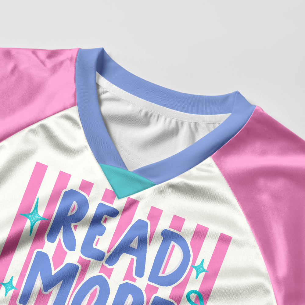 Pagewings Read More Books Women's Cropped Jersey