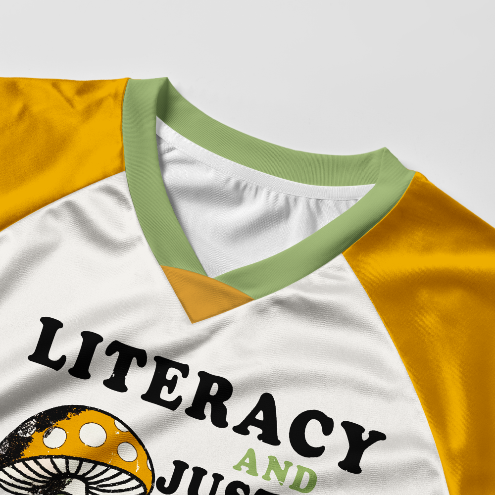 Pagewings Literacy And Justice For All Women's Cropped Jersey