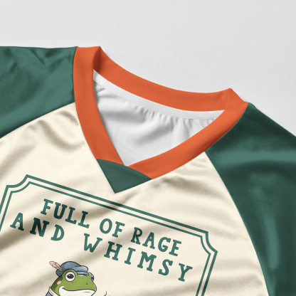 Pagewings Full Of Rage And Whimsy Women's Cropped Jersey