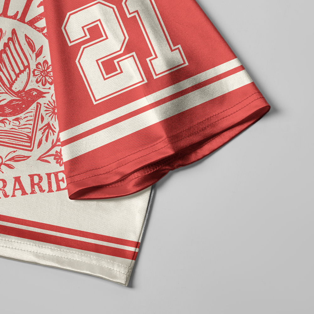 Pagewings Radicalized By Public Libraries Women's Cropped Jersey
