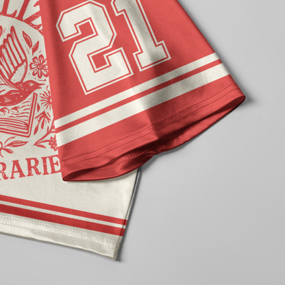 Pagewings Radicalized By Public Libraries Women's Cropped Jersey