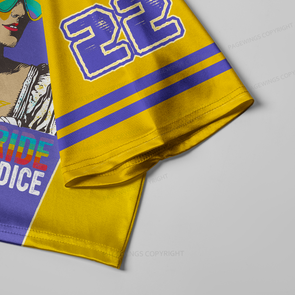 Pagewings More Pride Less Prejudice Women's Cropped Jersey