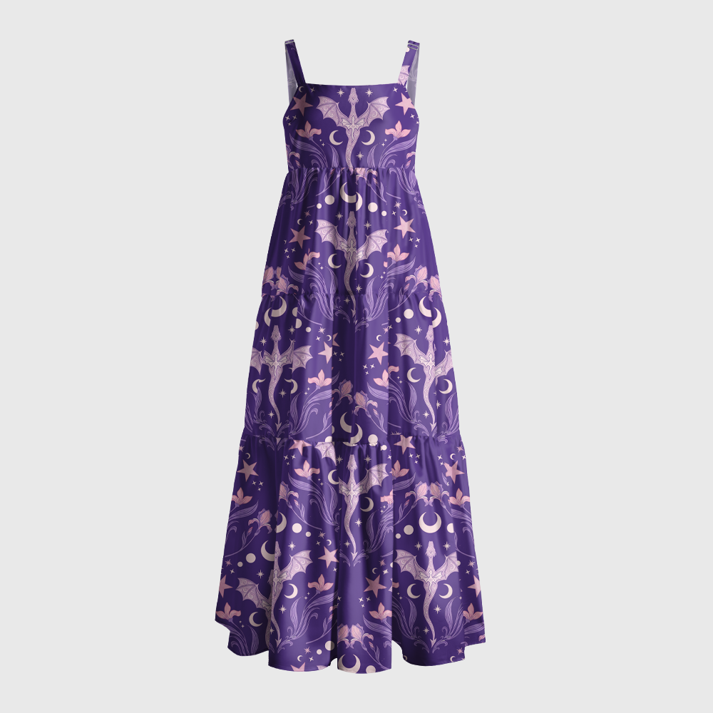 Pagewings Dragon BookMaxi Dress