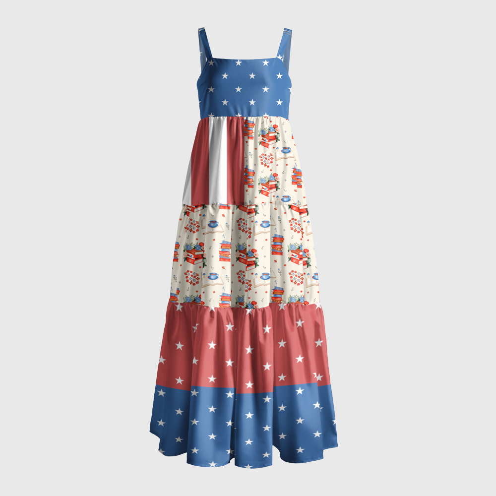 Pagewings Bookish Fourth of July Maxi Dress