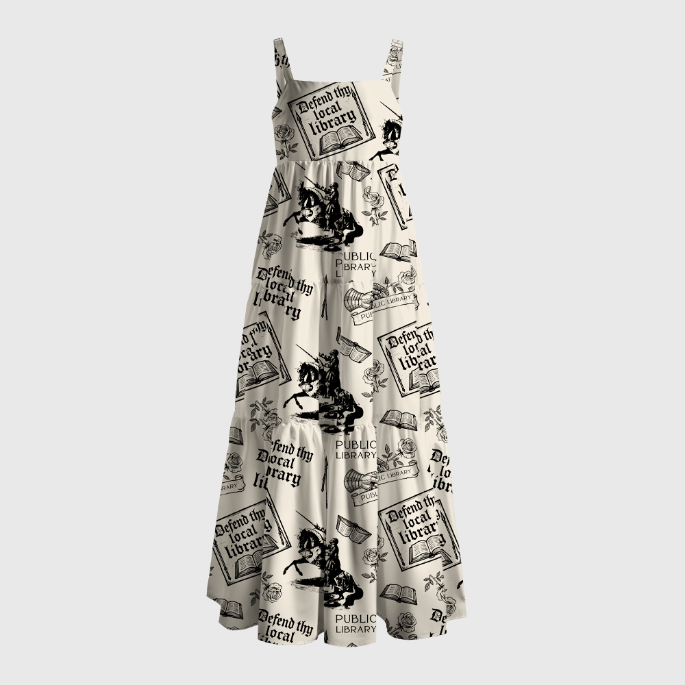 Pagewings Defend The Public Library Maxi Dress
