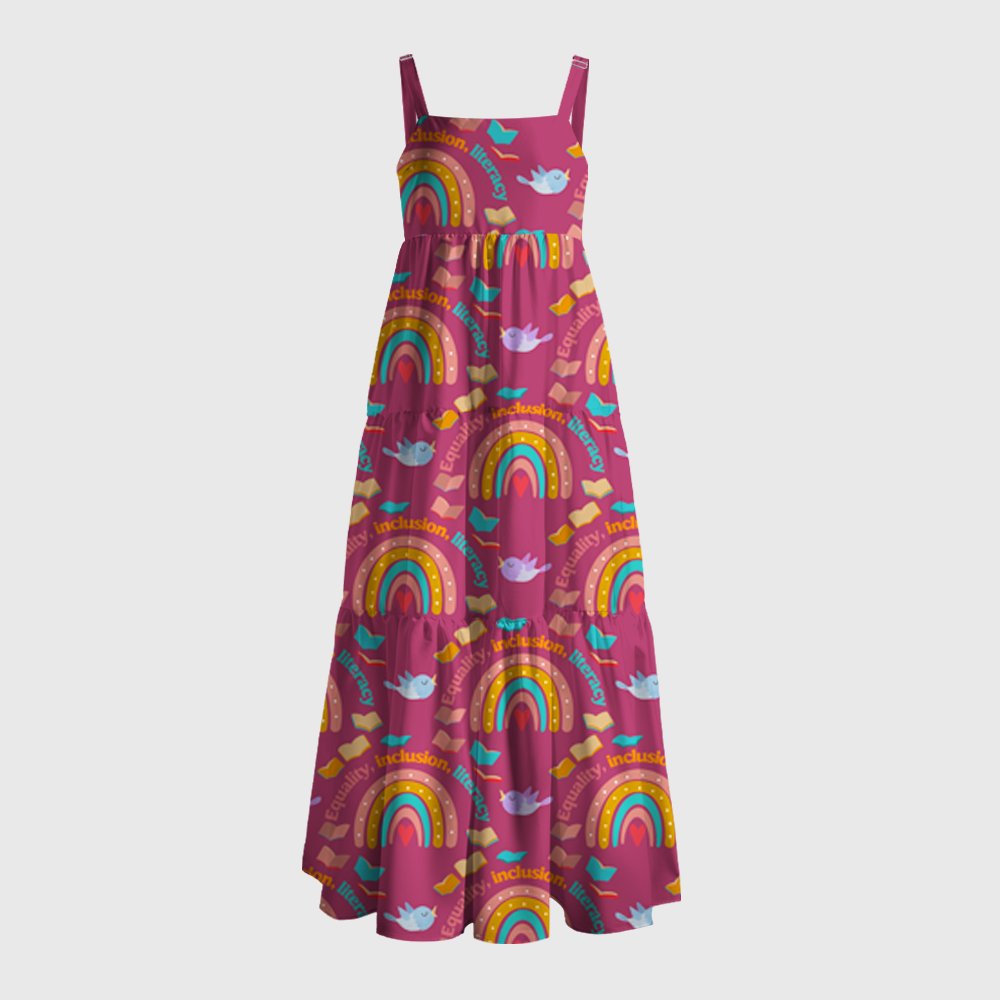 Pagewings Equality Inclusion Literacy Maxi Dress