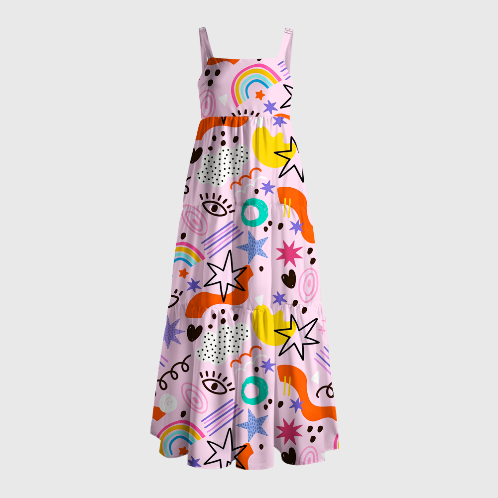 Pagewings It's in a Book Square Neck Bookish Maxi Dress