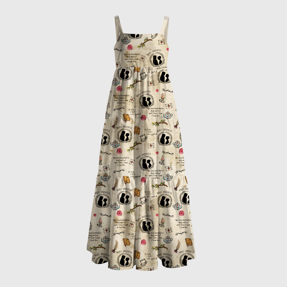 Pagewings Square Neck Most Ardently Maxi Dress