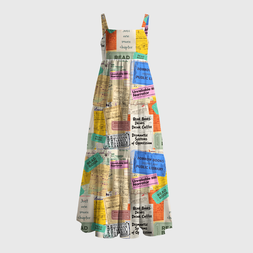 Pagewings Square Neck Book Nerd Maxi Dress