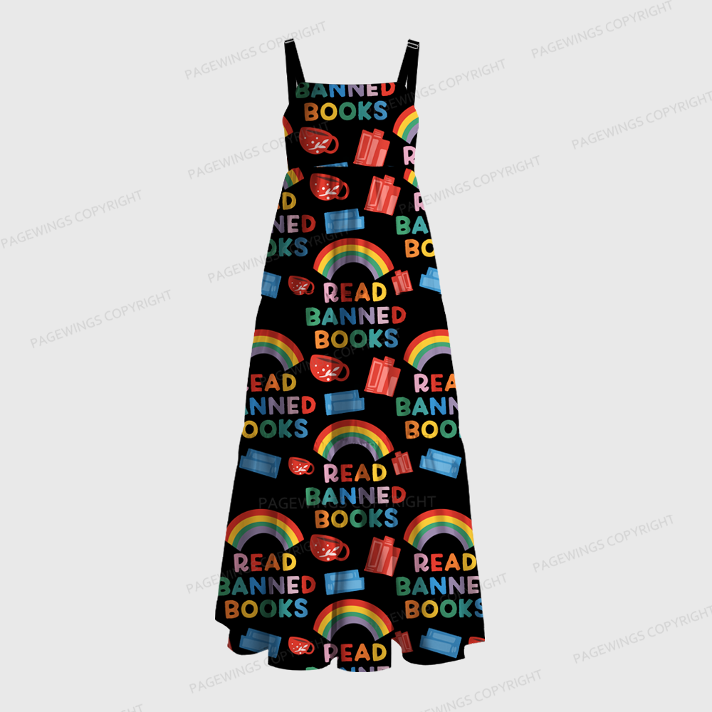 Pagewings Read Banned Books Rainbow Reading Month Maxi Dress