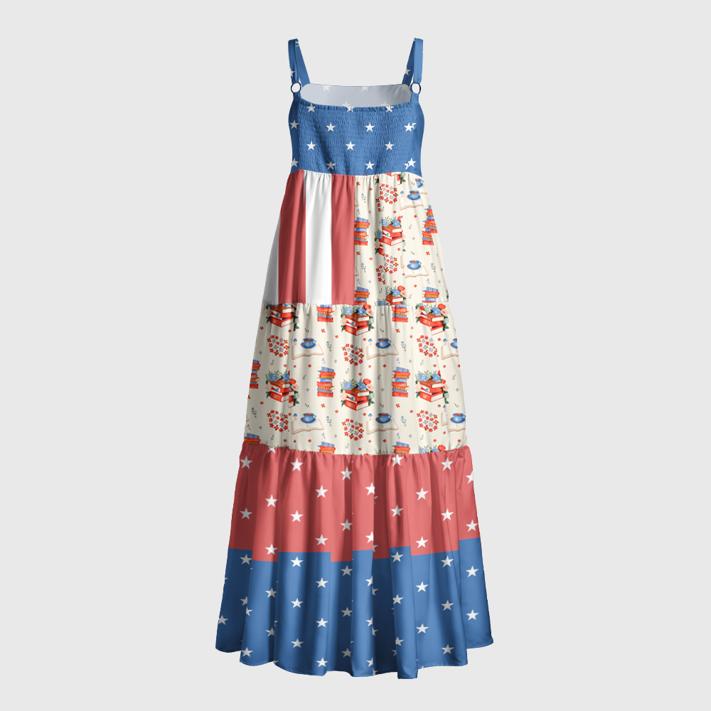 Pagewings Bookish Fourth of July Maxi Dress