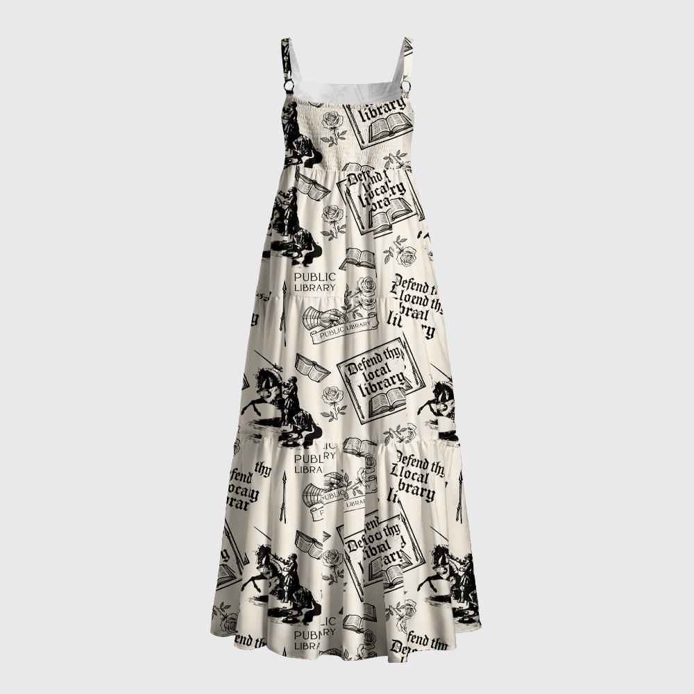 Pagewings Defend The Public Library Maxi Dress