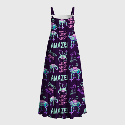 Pagewings Happy Happy Happy Maxi Dress