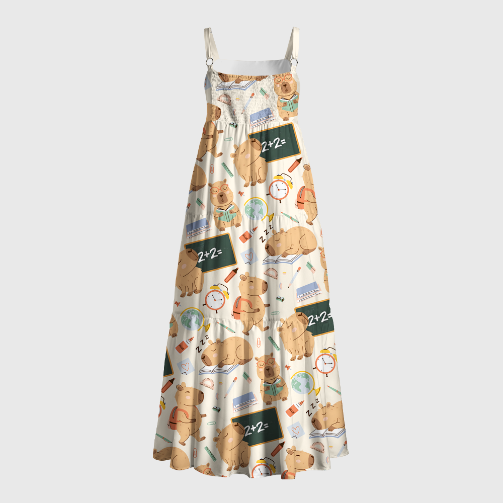 Pagewings Reading Capybara Maxi Dress