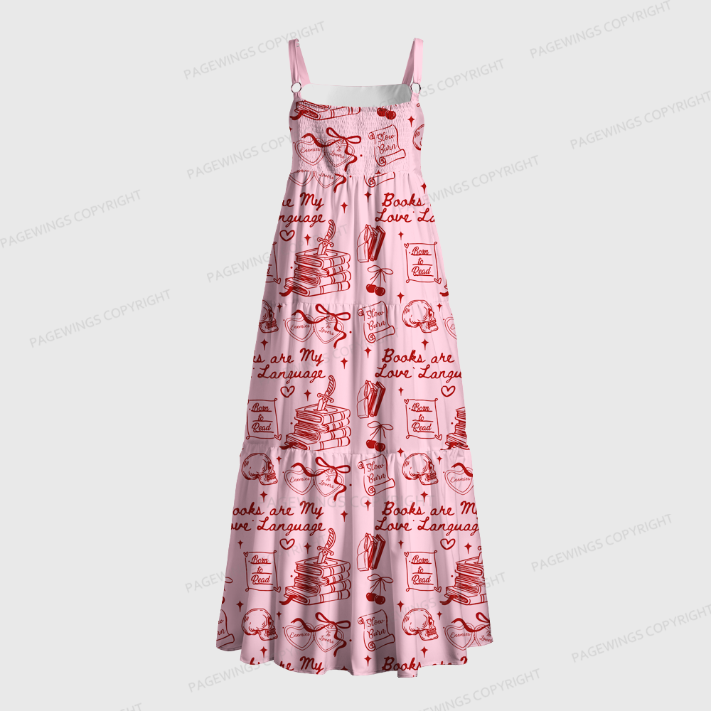 Pagewings Square Neck Books Are My Love Language Maxi Dress