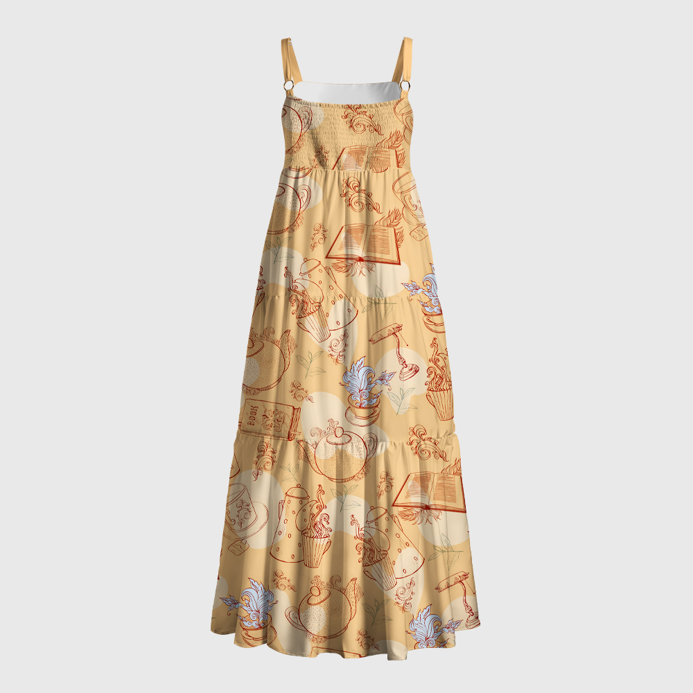 Pagewings Square Neck Bookish Maxi Dress
