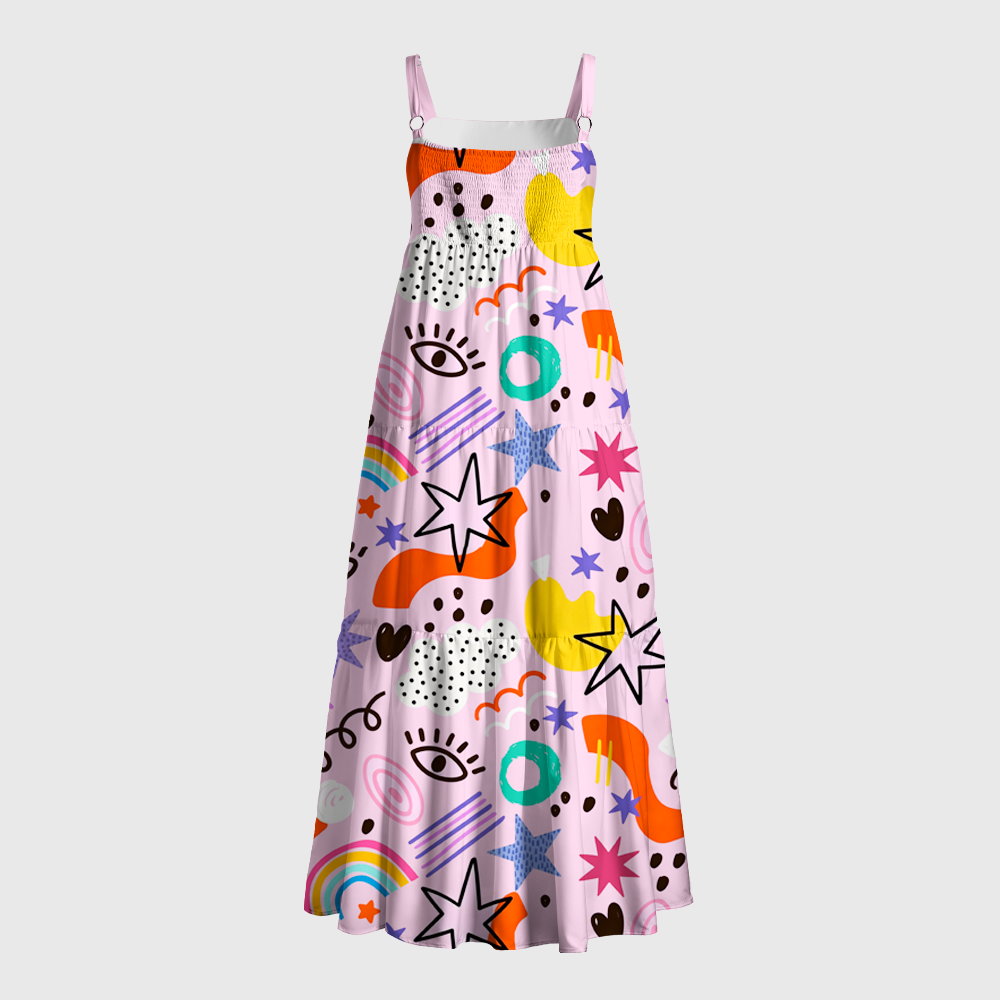 Pagewings It's in a Book Square Neck Bookish Maxi Dress