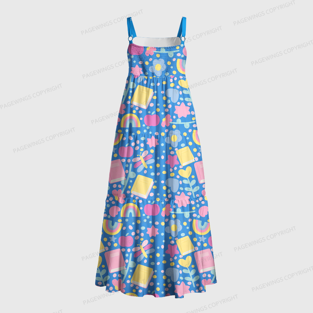 Pagewings Square Neck Floral  Maxi Dress