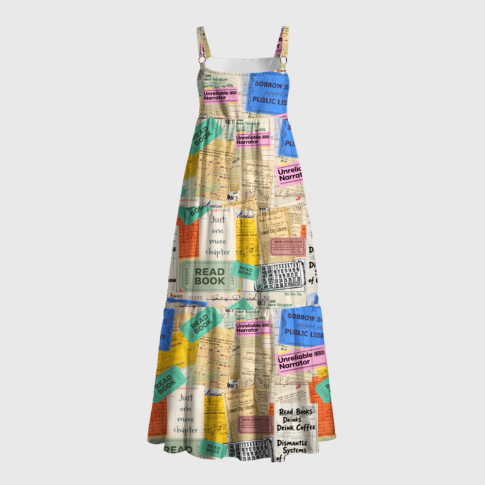 Pagewings Square Neck Book Nerd Maxi Dress