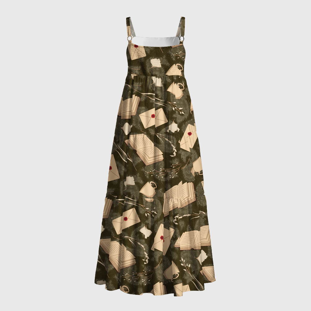 Pagewings Square Neck Book Nerd Maxi Dress