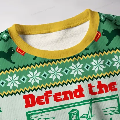 Pagewings Defend The Public Library Unisex Ugly Knit Sweatshirt