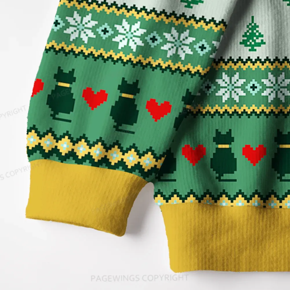 Pagewings Defend The Public Library Unisex Ugly Knit Sweatshirt