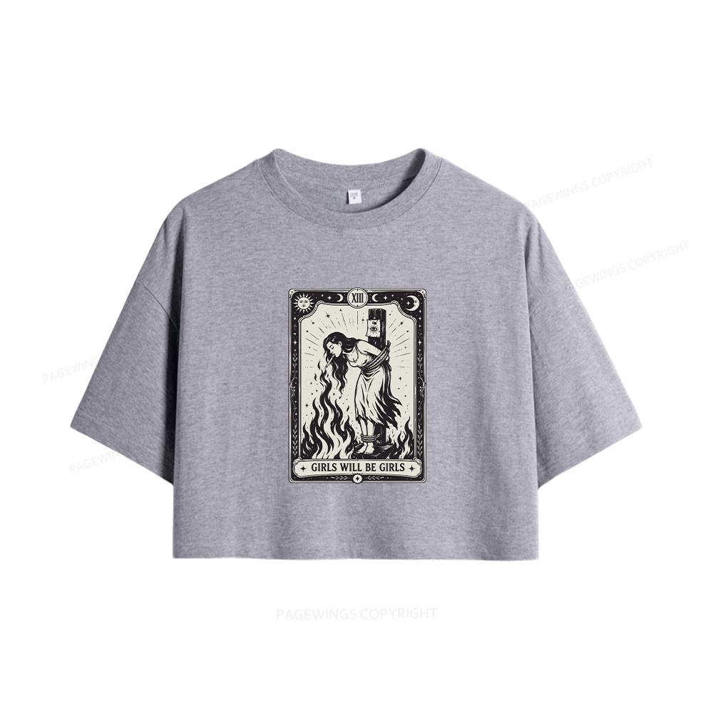 Pagewings Girls Will Be Girls Women Crop Tops
