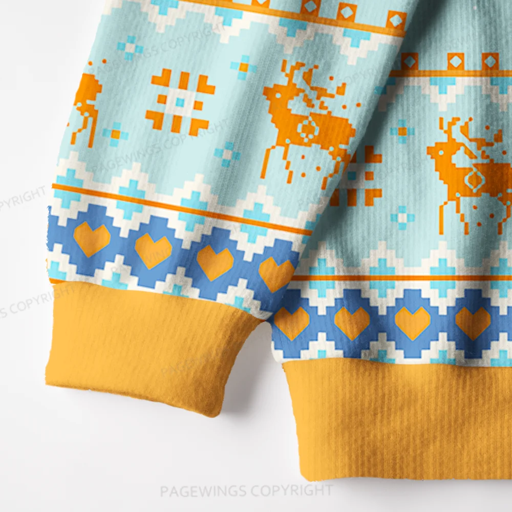 Pagewings All I Want For Christmas Is Books Unisex Ugly Knit Sweatshirt