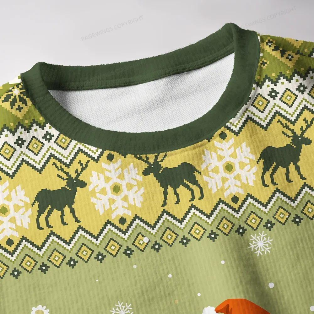 Pagewings Read Books Be Kind Stay Weird Unisex Ugly Knit Sweatshirt