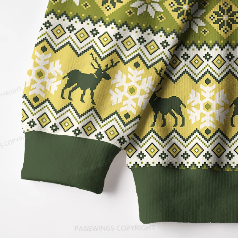 Pagewings Read Books Be Kind Stay Weird Unisex Ugly Knit Sweatshirt