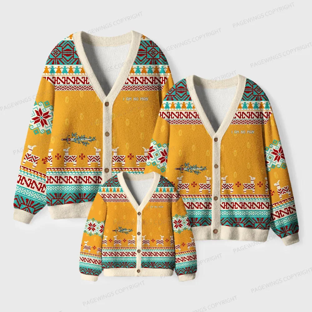 Pagewings I Am No Man Unisex Ugly Cardigan Sweaters