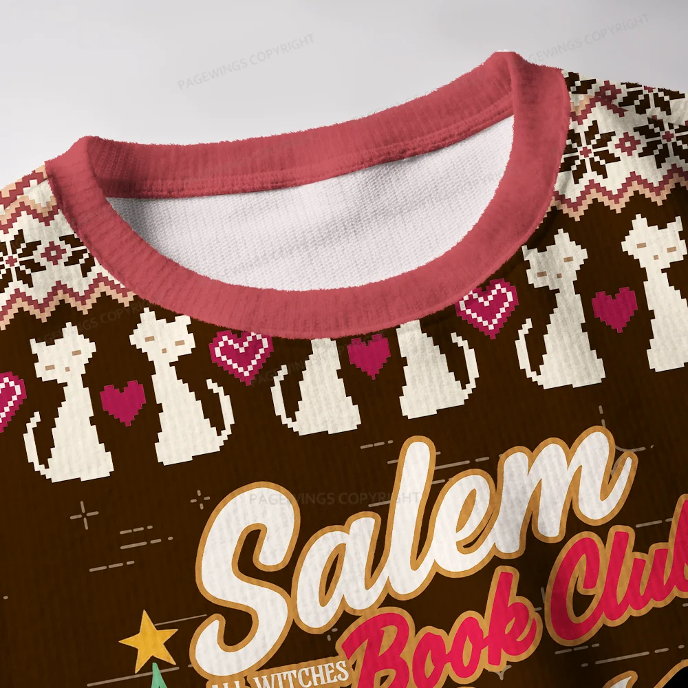 Pagewings Salem Book Club Unisex Ugly Knit Sweatshirt