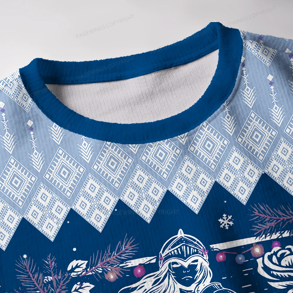 Pagewings Defend The Public Library Unisex Ugly Knit Sweatshirt