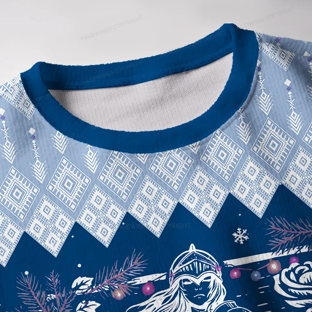 Pagewings Defend The Public Library Unisex Ugly Knit Sweatshirt