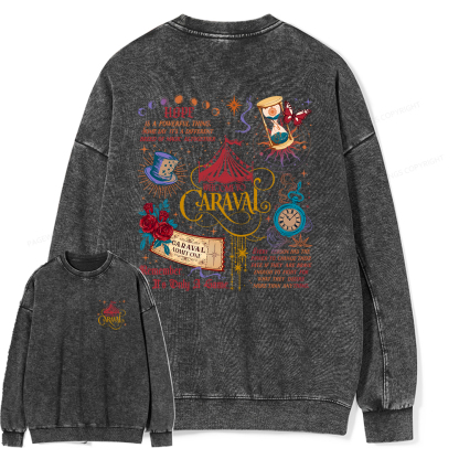 Pagewings Bookish Fantasy Unisex Washed Sweatshirt