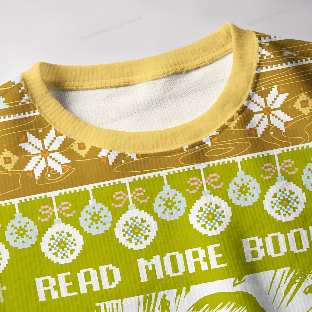 Pagewings Read More Books Unisex Ugly Knit Sweatshirt