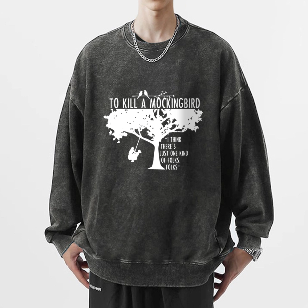 Pagewings  To Kill a Mockingbird Unisex Washed Sweatshirt