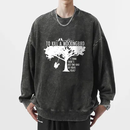 Pagewings  To Kill a Mockingbird Unisex Washed Sweatshirt