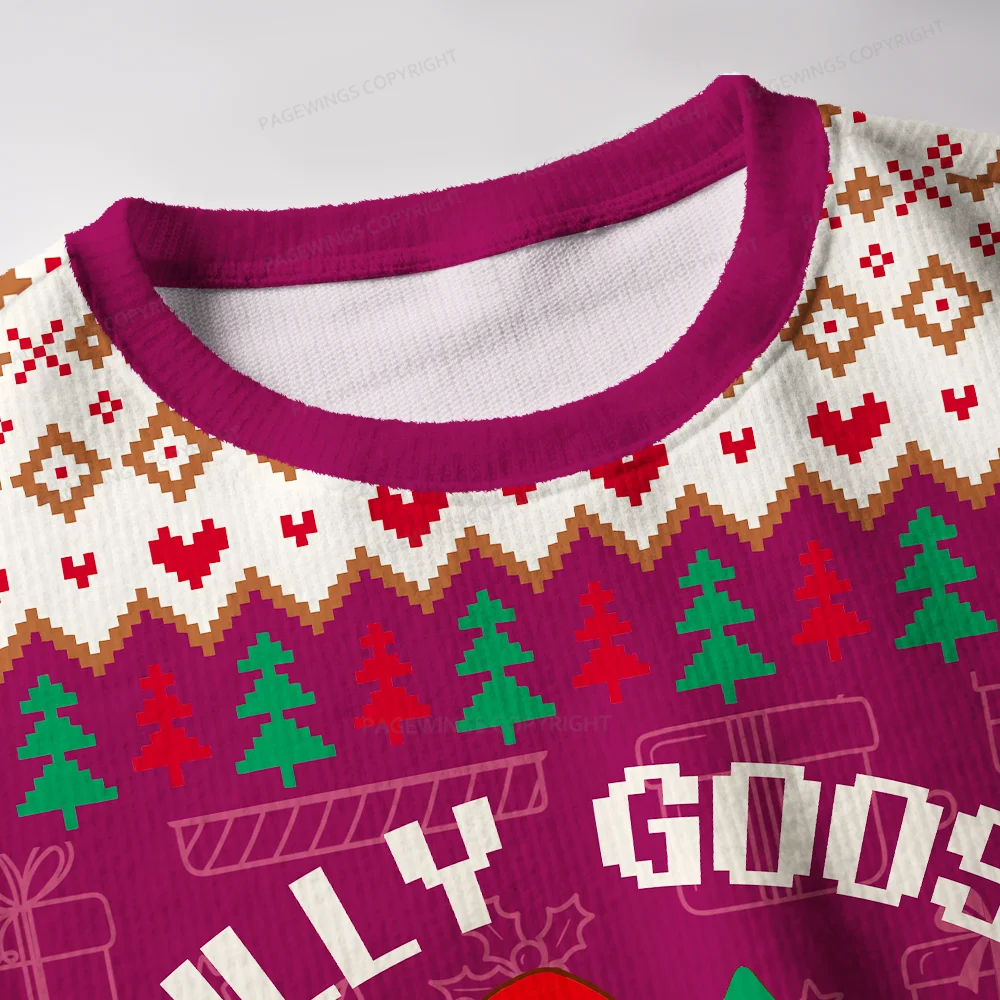 Pagewings Silly Goose Book Club Unisex Ugly Knit Sweatshirt