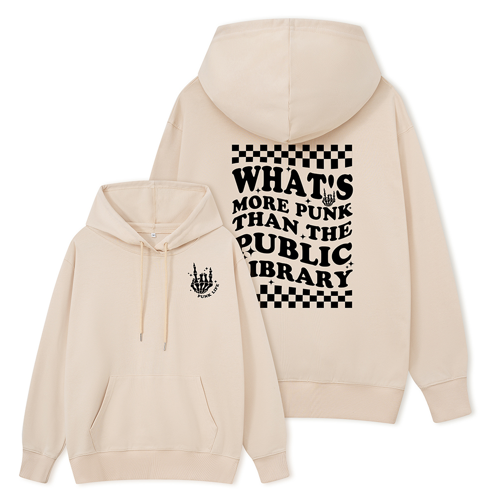 Pagewings punk the public library Unisex Classic Hoodie