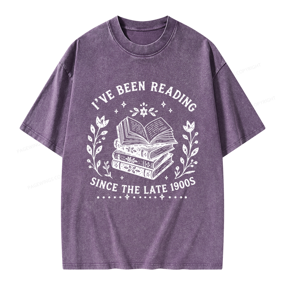 Pagewings I’ve Been Reading Since The Late 1900s Unisex Washed T-shirt