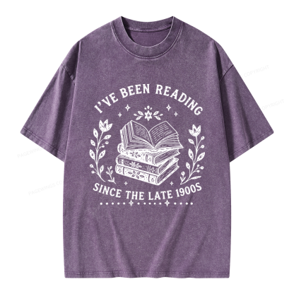 Pagewings I’ve Been Reading Since The Late 1900s Unisex Washed T-shirt