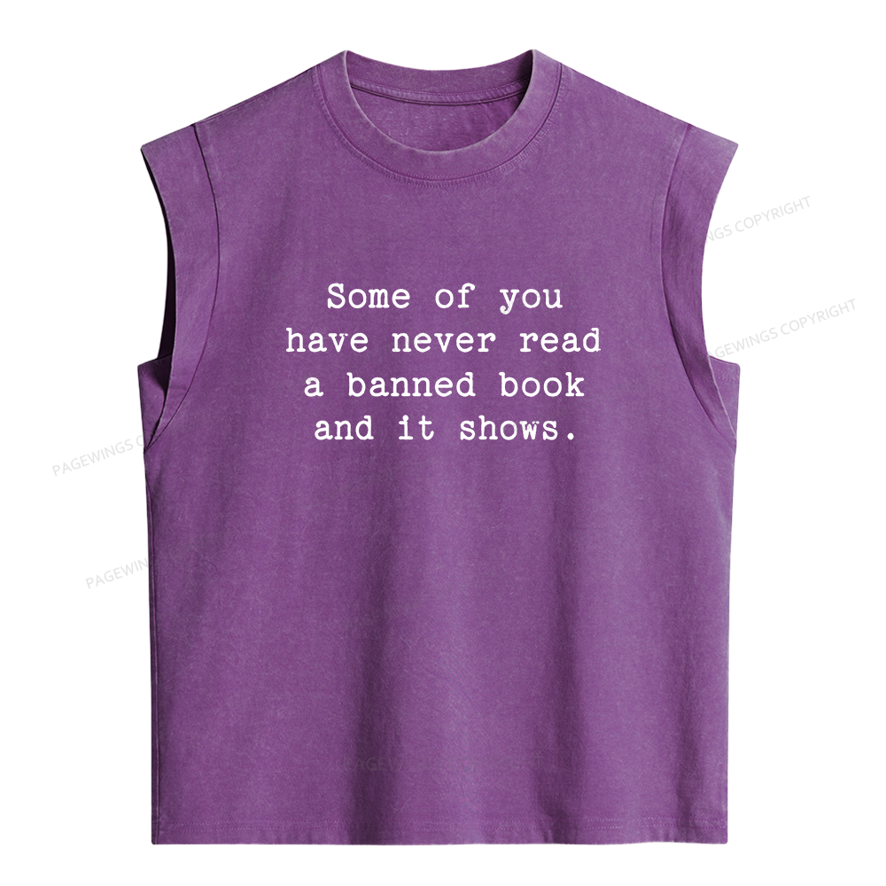Pagewings Read Banned Books Women's Washed Tank Top