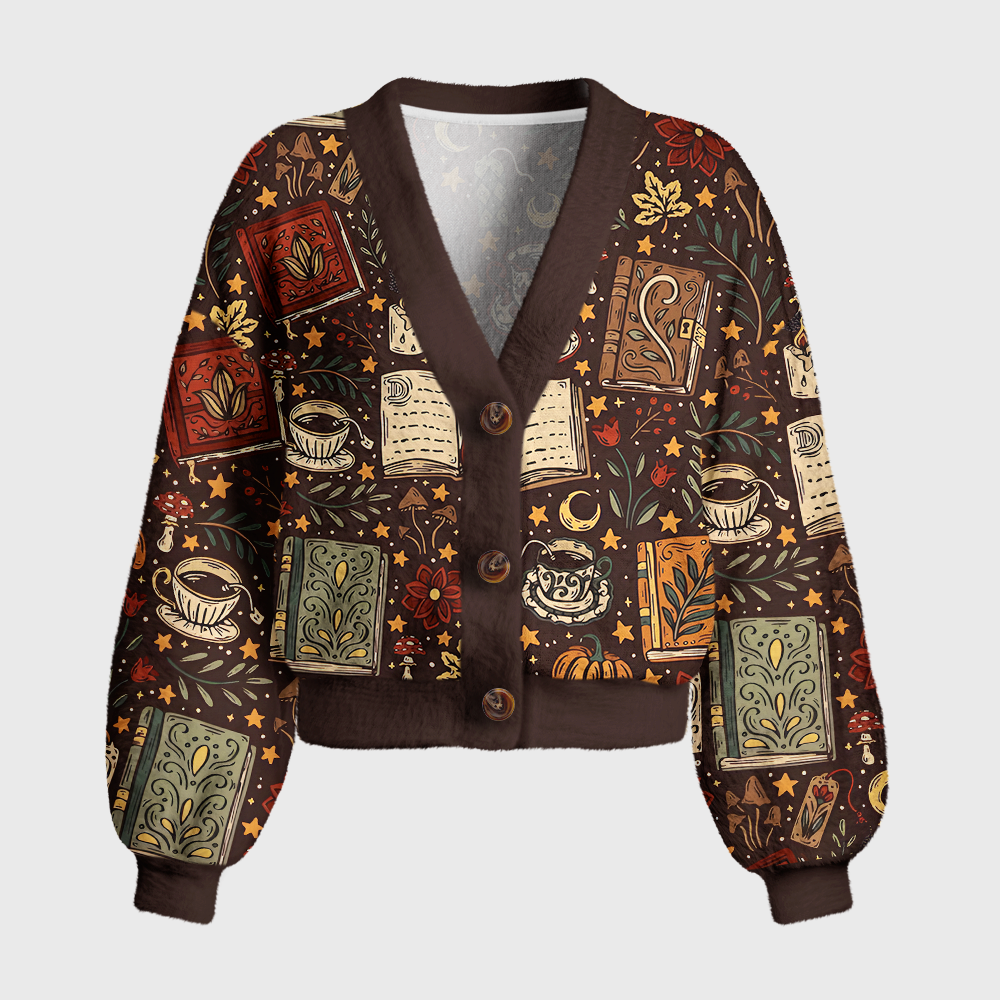 Pagewings Bookish Vibe Women's Cardigan Sweater