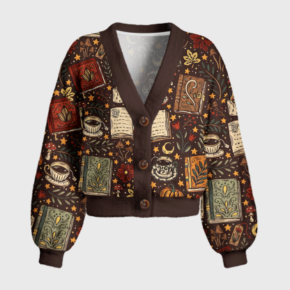 Pagewings Bookish Vibe Women's Cardigan Sweater