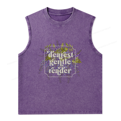 Pagewings Dearest Gentle Reader Unisex Washed Tank Top