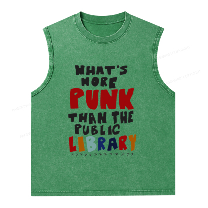 Pagewings What's More Punk Than The Public Library Unisex Washed Tank Top
