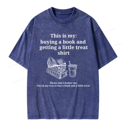 Pagewings Buying a book and getting a little treat Unisex Washed T-shirt