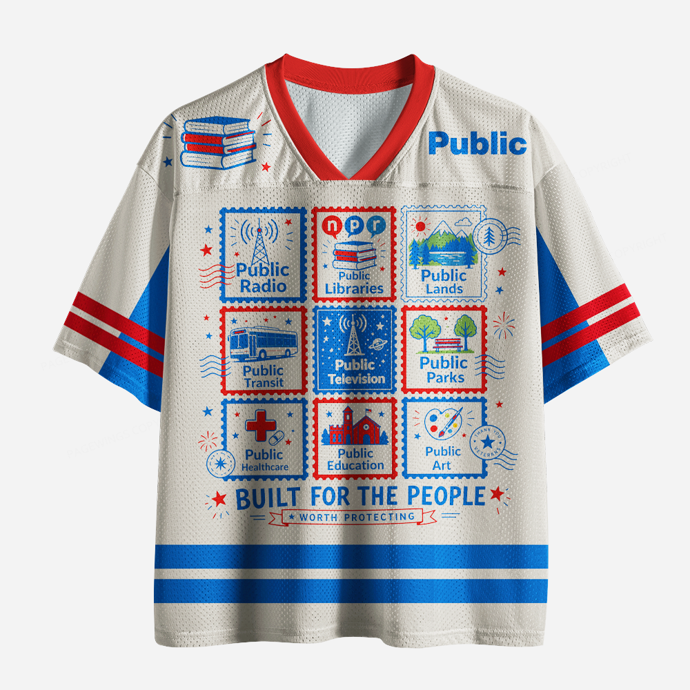 Pagewings Public Libraries Unisex Mesh Jersey